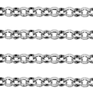 Fornituras Acero Inox jasseron 3mm plata vieja