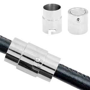 Fornituras Acero Inox cierre magn&eacute;tico &Oslash;8mm Plata vieja