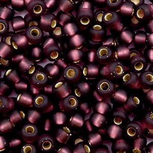 Miyuki Rocalla 6/0 Silverlined matte dark smoky amethyst 6-13F