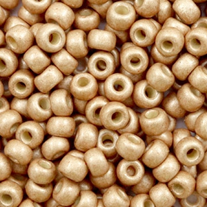 Miyuki Rocalla 6/0 Duracoat galvanized matte champagne 6-4204F