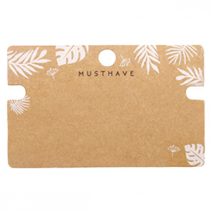 Tarjetas para joyer&iacute;a 'musthave' Hojas Marr&oacute;n claro