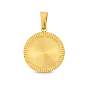 Colgantes Polaris Acero Inox con engaste para cabuch&oacute;n 12mm Dorado