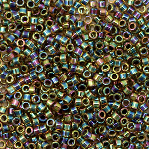 Abalorios Miyuki Delica's 11/0 Blue lined ab light topaz DB-89