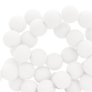 Abalorios acr&iacute;licos 6 mm Blanco