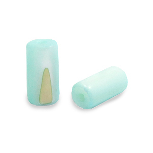 Abalorios conchas tubo Azul turqueza claro