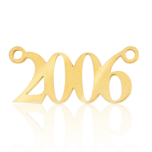 Colgantes / entrepieza de Acero Inox a&ntilde;o 2006 Dorado