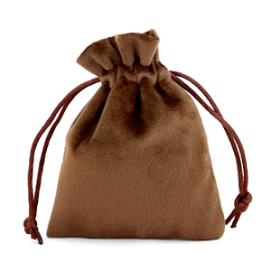 Bolso de terciopelo Marr&oacute;n oscuro