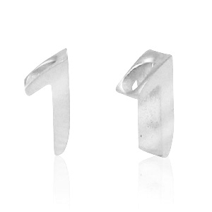 Abalorios Acero Inox n&uacute;mero 1 Plateado