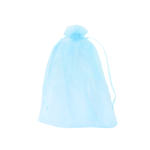 Bolso de organza 9x12cm Azul turqueza claro