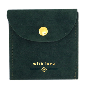 Bolso de joyer&iacute;a "with love" Verde oscuro-dorado