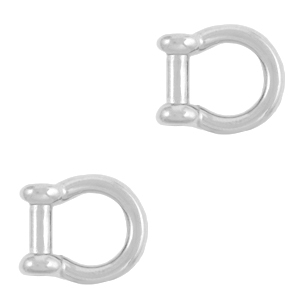 Colgantes met&aacute;licos DQ entrepieza anillo Plata vieja (sin n&iacute;quel)