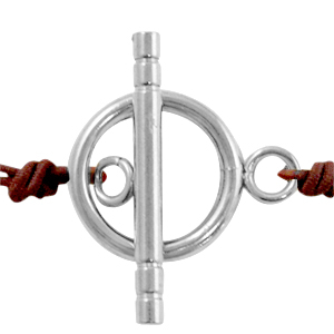 Fornituras Acero Inox cierre en forma de T Plateado