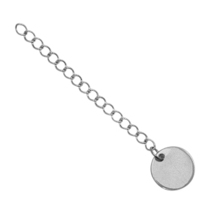 Fornituras Acero inox extenci&oacute;n de cadena moneda 12mm Plateado