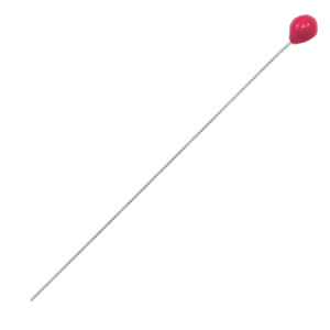 Fornituras met&aacute;licas DQ bastones cabeza bola 52mm Plata vieja-rojo cereza (sin n&iacute;quel)
