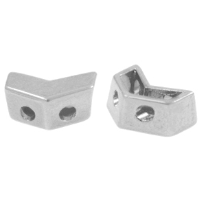 Abalorios met&aacute;licos DQ duo beads flecha Plata vieja (sin n&iacute;quel)