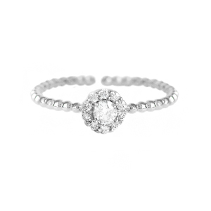 Anillos Must-have esmalte Cristal-plateado