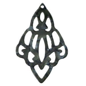 Colgantes de resina diamante barroc Negro