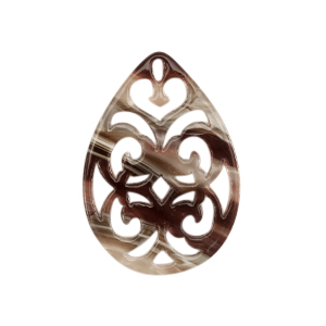 Colgantes de resina barroc gota Mix marr&oacute;n