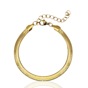 Pulseras Acero Inox serpiente Dorado