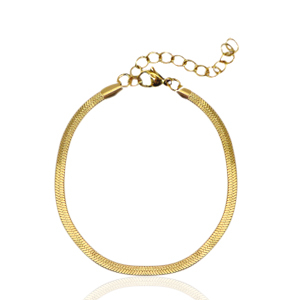 Pulseras Acero Inox serpiente Dorado