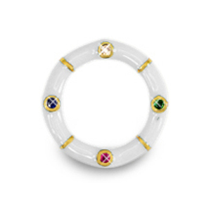 Metal TQ lat&oacute;n colgantes entrepieza zirconia Dorado-blanco