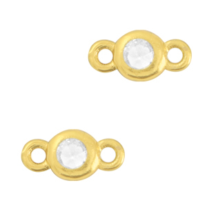 Entrepieza de cristal 3mm Cristal-dorado