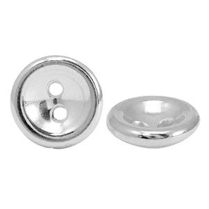 Abalorios met&aacute;licos DQ bot&oacute;n 10mm Plata vieja (sin n&iacute;quel)