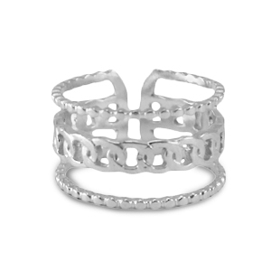 Anillos Acero Inox Plateado