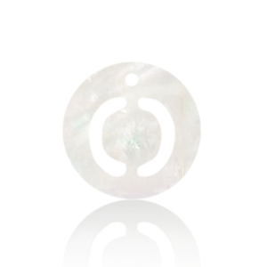 Colgantes conchas especial letra O Blanco (color natural)