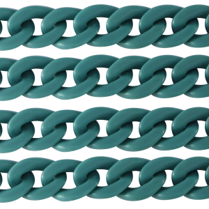 Cadena acr&iacute;lico 29mm mate Azul p&eacute;troleo