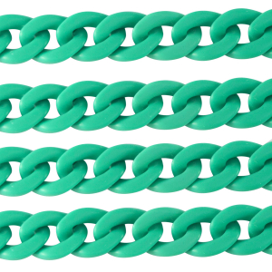 Cadena acr&iacute;lico 22mm mate Verde caba&ntilde;a