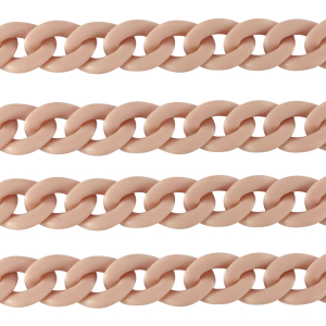 Cadena acr&iacute;lico 18mm mate Rosa vintage