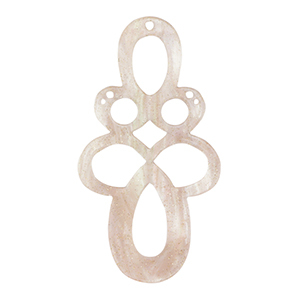 Colgantes de resina barroc glitter Rosa hortensia