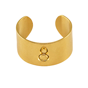 Fornituras Acero Inox anillos con anilla Dorado