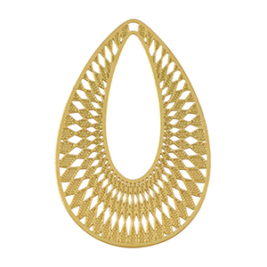 Colgantes Acero Inox bohemios gota Dorado