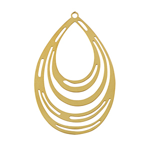 Colgantes Acero Inox bohemios gota Dorado