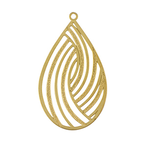 Colgantes Acero Inox bohemios gota Dorado