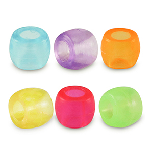 Abalorios acr&iacute;licos rondeles 6mm Multicolor transparente