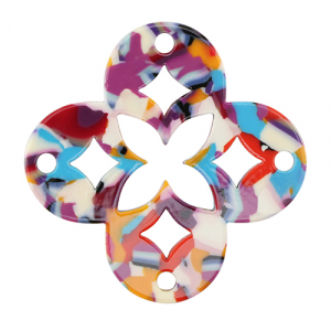 Colgantes de resina mosaico Confeti multicolor