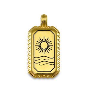 Colgantes met&aacute;licos DQ sol Dorado (sin n&iacute;quel)