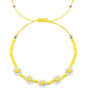 Pulseras Trendy flor Amarillo-blanco