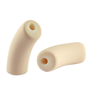 Abalorios acr&iuml;licos tubo mate Beige albaricoque