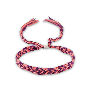 Pulseras Trendy P&uacute;rpura uva-rosa coral