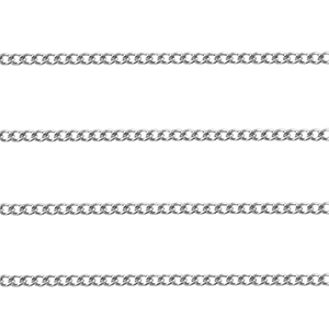 Fornituras Acero Inox cadena jasseron gourmet Plateado