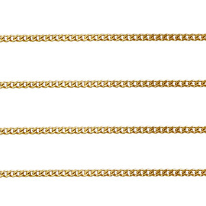 Fornituras Acero Inox cadena jasseron gourmet Dorado