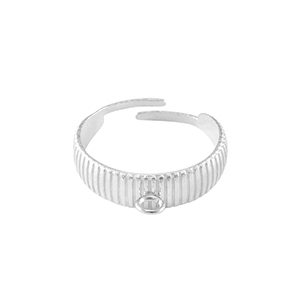 Anillos Acero Inox con anilla Plateado
