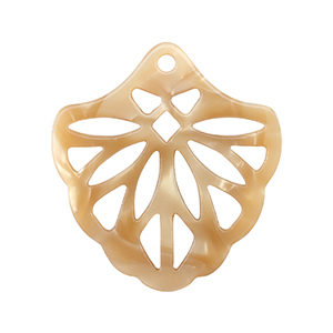 Colgantes de resina Marr&oacute;n arena