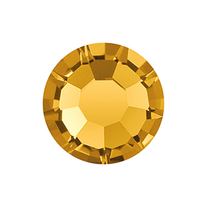 Piedras de nacimiento Noviembre Preciosa SS16 base plana (4mm) Topaz yellow