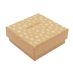 Cajitas de joyer&iacute;a (regalo) "for you" Marr&oacute;n claro