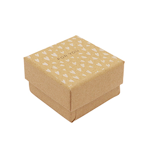 Cajitas de joyer&iacute;a (regalo) "for you" Marr&oacute;n claro